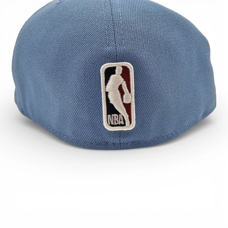 Denver Nuggets Sky Blue Oceanside 2T Leon the Lab 2023 Champions Patch Grey UV New Era 59FIFTY Fitted Hat