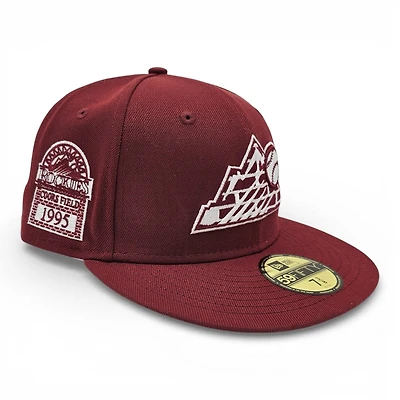 Colorado Rockies Brick Red Leon the Lab Coors Field Patch Grey UV New Era 59FIFTY Fitted Hat