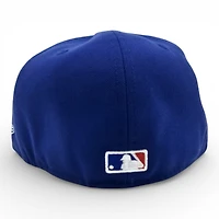 Los Angeles Dodgers Majestic Blue Dark Royal 2T Leon the Lab Back to Champs Patch Grey UV New Era 59FIFTY Fitted Hat