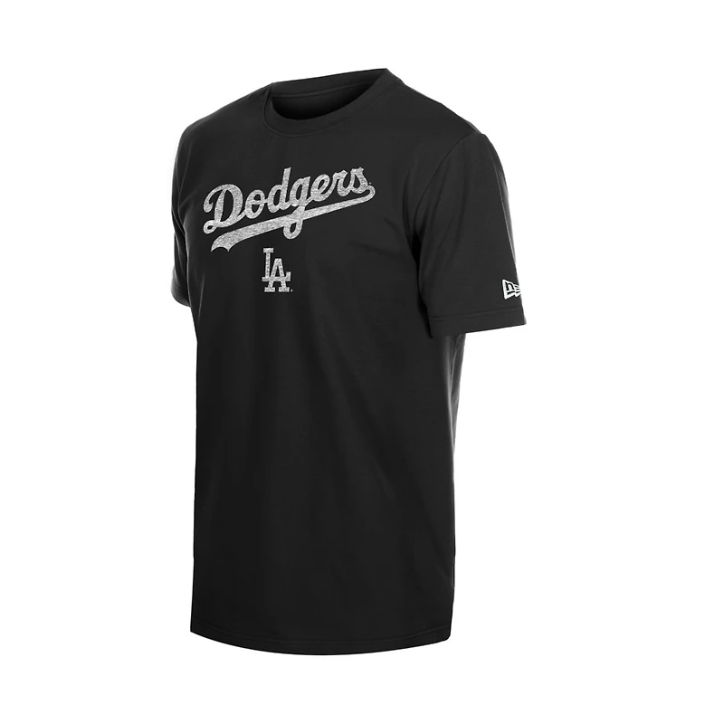 Los Angeles Dodgers Black Script and LA Logo New Era T-Shirt