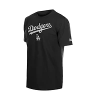 Los Angeles Dodgers Black Script and LA Logo New Era T-Shirt