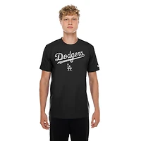 Los Angeles Dodgers Black Script and LA Logo New Era T-Shirt