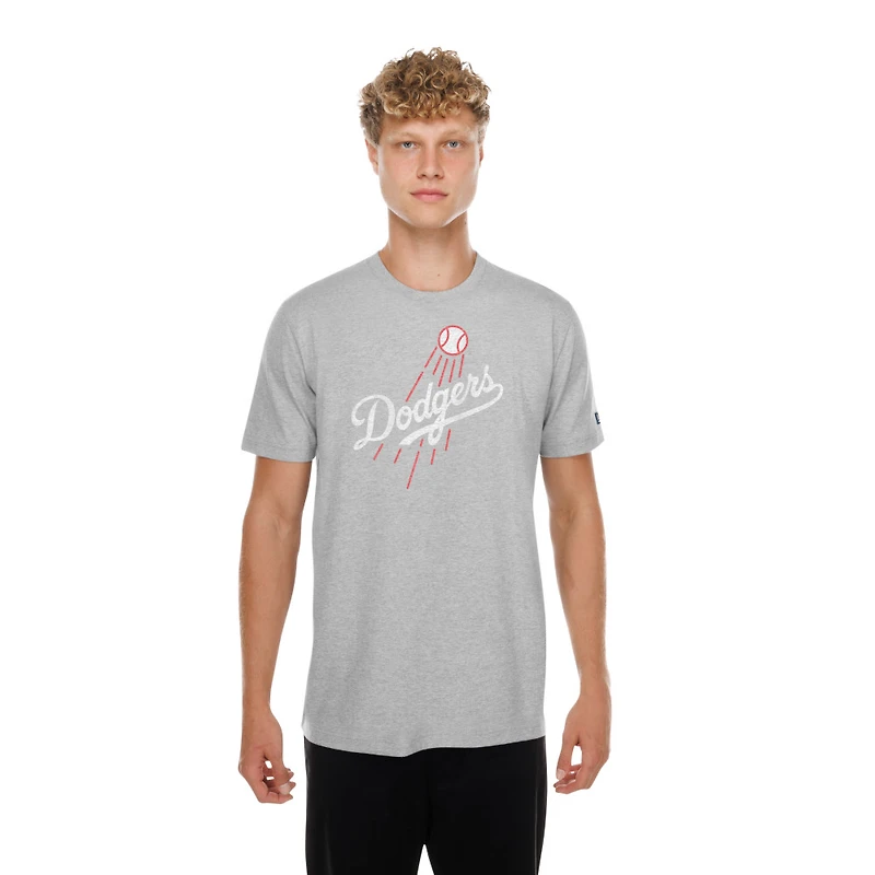 Los Angeles Dodgers Grey Shooting Ball Logo New Era T-Shirt