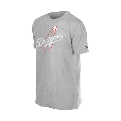 Los Angeles Dodgers Grey Shooting Ball Logo New Era T-Shirt
