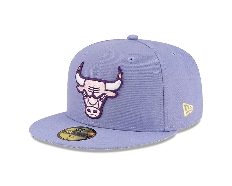 Chicago Bulls Lavender Eastern Conference Patch Gray UV New Era 59FIFTY Fitted Hat