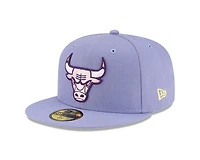 Chicago Bulls Lavender Eastern Conference Patch Gray UV New Era 59FIFTY Fitted Hat