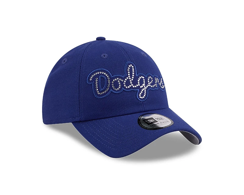 Los Angeles Dodgers Royal Rhinestone Script Casual Classic New Era Adjustable Hat