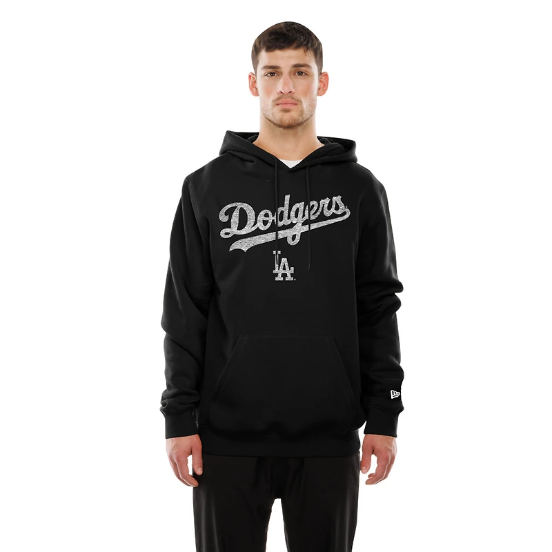 Los Angeles Dodgers Black Script and LA Logo New Era Hoodie