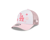 Youth Los Angeles Dodgers Pink Play Kids Trucker New Era 9FORTY M-Crown Adjustable Hat