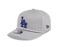 Los Angeles Dodgers Gray Performance Rope New Era 9SEVENTY Stretch Snapback Hat
