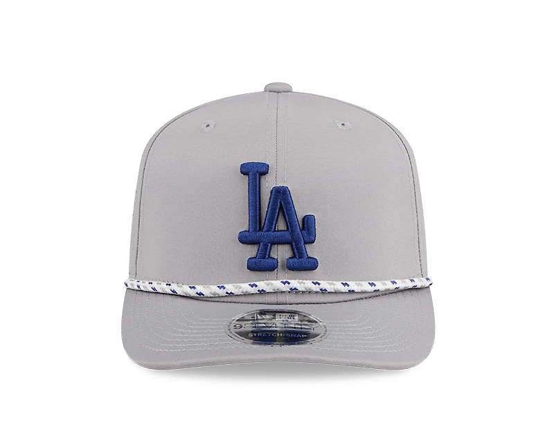 Los Angeles Dodgers Gray Performance Rope New Era 9SEVENTY Stretch Snapback Hat