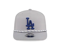 Los Angeles Dodgers Gray Performance Rope New Era 9SEVENTY Stretch Snapback Hat