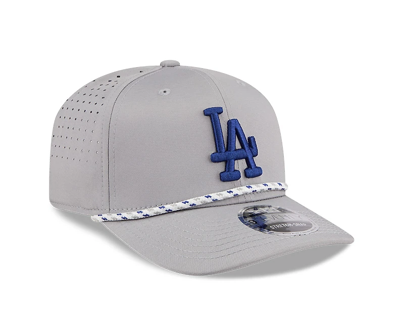 Los Angeles Dodgers Gray Performance Rope New Era 9SEVENTY Stretch Snapback Hat