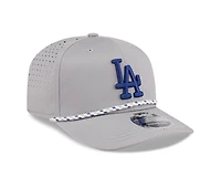 Los Angeles Dodgers Gray Performance Rope New Era 9SEVENTY Stretch Snapback Hat