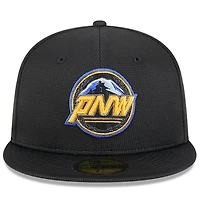 Seattle Mariners Black City Connect PNW Batting Practice New Era 59FIFTY Fitted Hat