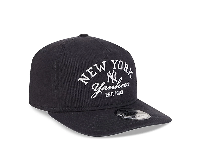 New York Yankees Navy Stacked New Era 19TWENTY Adjustable Hat