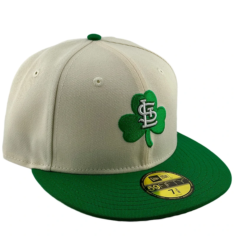St. Louis Cardinals Chrome and Green 3 Leaf Clover UV New Era 59FIFTY Fitted Hat