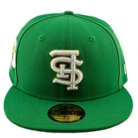 St. Louis Cardinals Green Upside Down Logo 3 Leaf Clover Patch Gray UV New Era 59FIFTY Fitted Hat