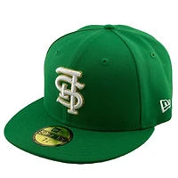 St. Louis Cardinals Green Upside Down Logo 3 Leaf Clover Patch Gray UV New Era 59FIFTY Fitted Hat