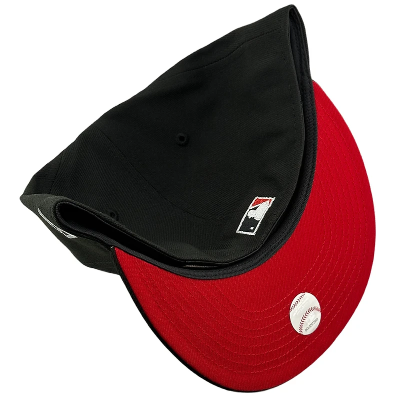 St. Louis Cardinals Black and White Red Lips 2006 World Series Patch UV New Era 59FIFTY Fitted Hat