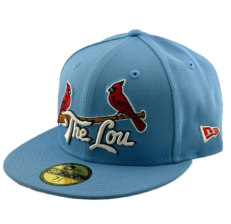 St. Louis Cardinals Powder Blue "The Lou" City Connect STL Patch Red UV New Era 59FIFTY Fitted Hat