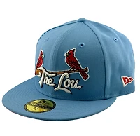 St. Louis Cardinals Powder Blue "The Lou" City Connect STL Patch Red UV New Era 59FIFTY Fitted Hat