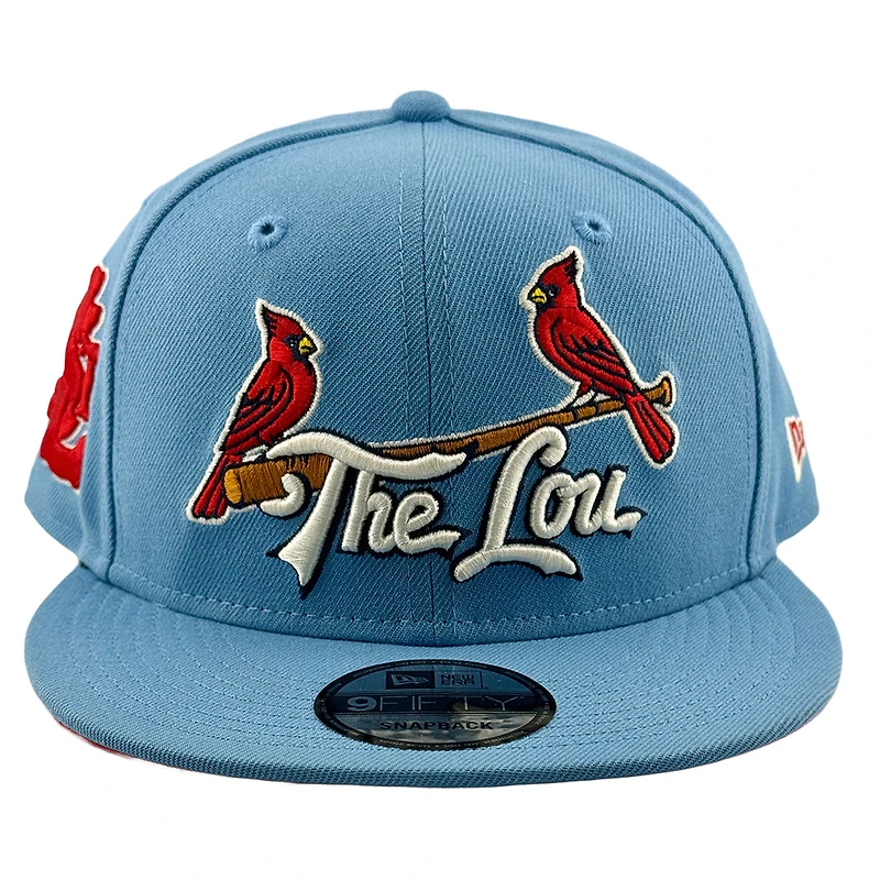 St. Louis Cardinals Powder Blue "The Lou" City Connect Patch Red UV New Era 9FIFTY Snapback Hat