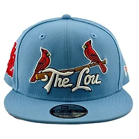 St. Louis Cardinals Powder Blue "The Lou" City Connect Patch Red UV New Era 9FIFTY Snapback Hat