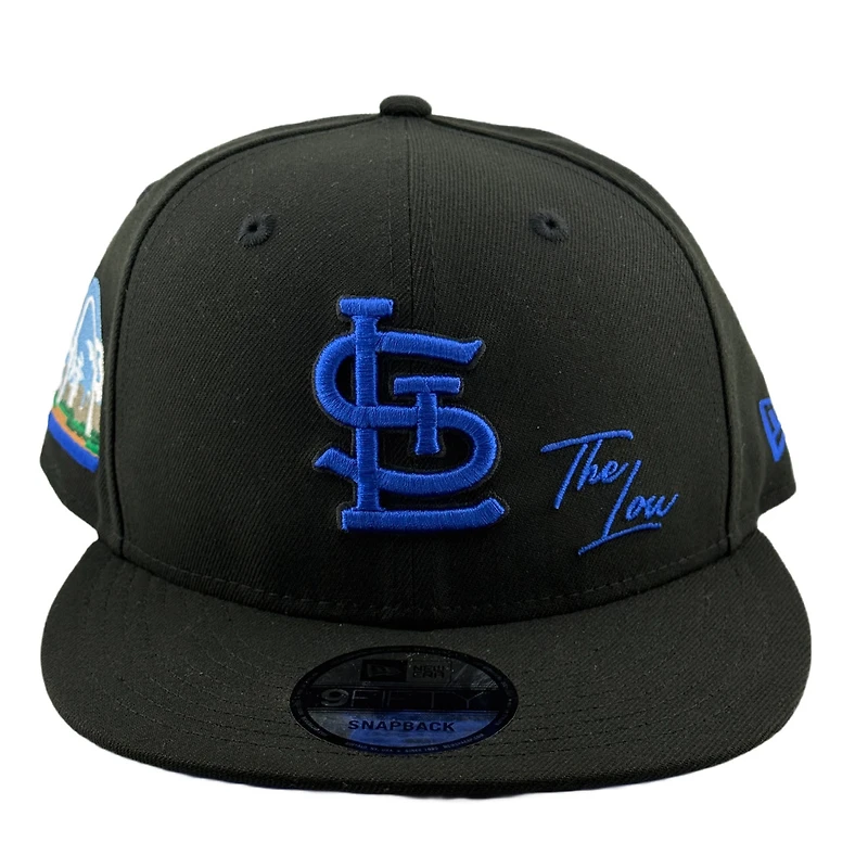 St. Louis Cardinals Black "The Lou" Arch Patch Royal Blue UV New Era 9FIFTY Snapback Hat