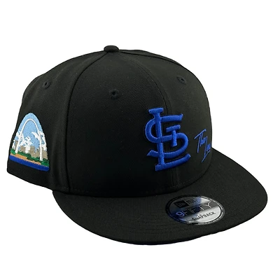 St. Louis Cardinals Black "The Lou" Arch Patch Royal Blue UV New Era 9FIFTY Snapback Hat