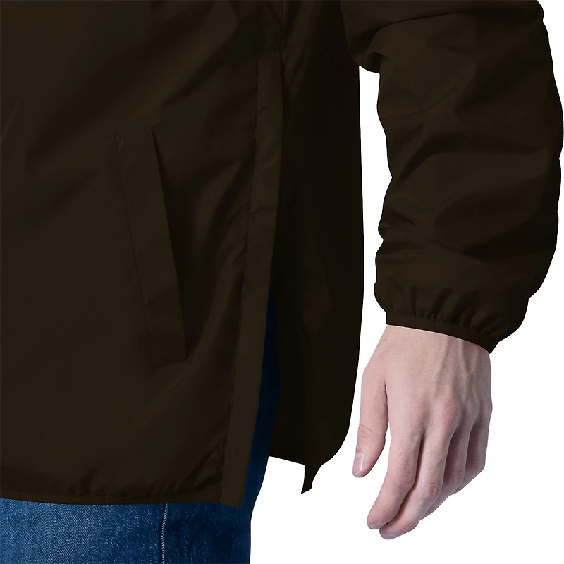 Los Angeles Dodgers Brown Script with LA Logo GIII V-Neck Windbreaker Pullover Jacket