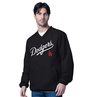 Los Angeles Dodgers Script with LA Logo GIII V-Neck Windbreaker Pullover Jacket