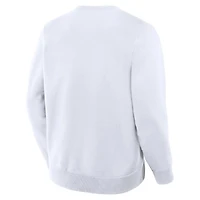 Utah Mammoth White Primary Logo Fanatics Crew Neck Sweatshirt