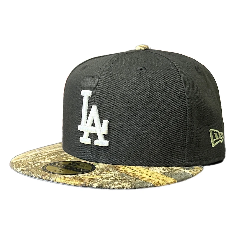 Los Angeles Dodgers Black and Realtree Camo Gray UV New Era 59FIFTY Fitted Hat