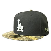 Los Angeles Dodgers Black and Realtree Camo Gray UV New Era 59FIFTY Fitted Hat