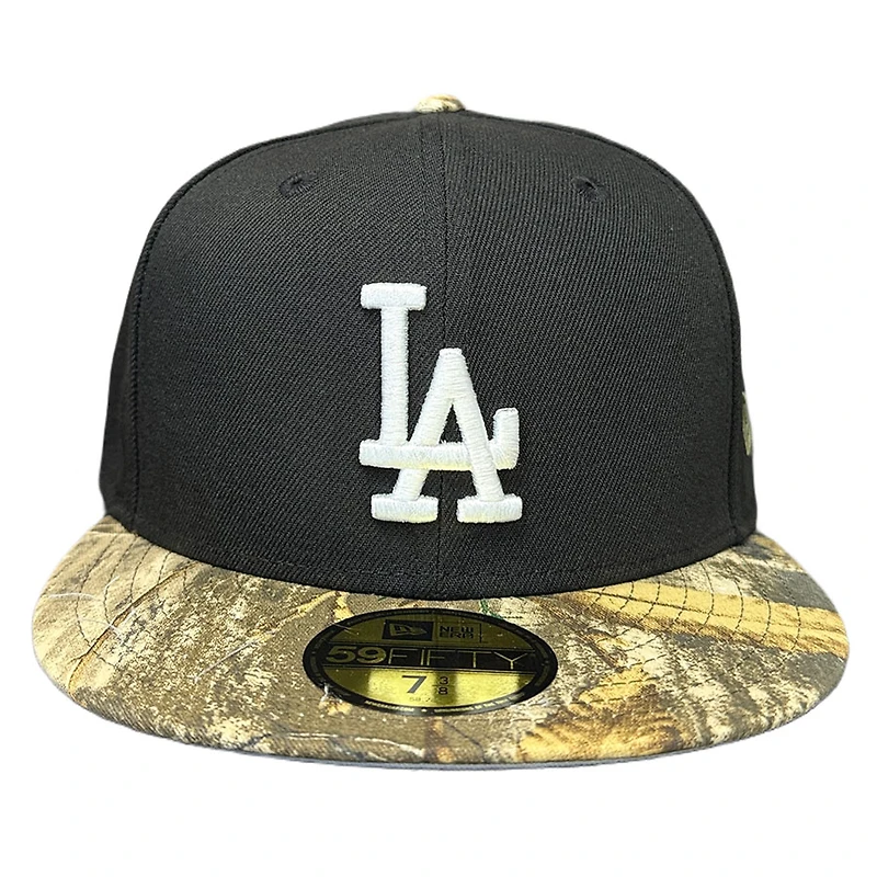 Los Angeles Dodgers Black and Realtree Camo Gray UV New Era 59FIFTY Fitted Hat