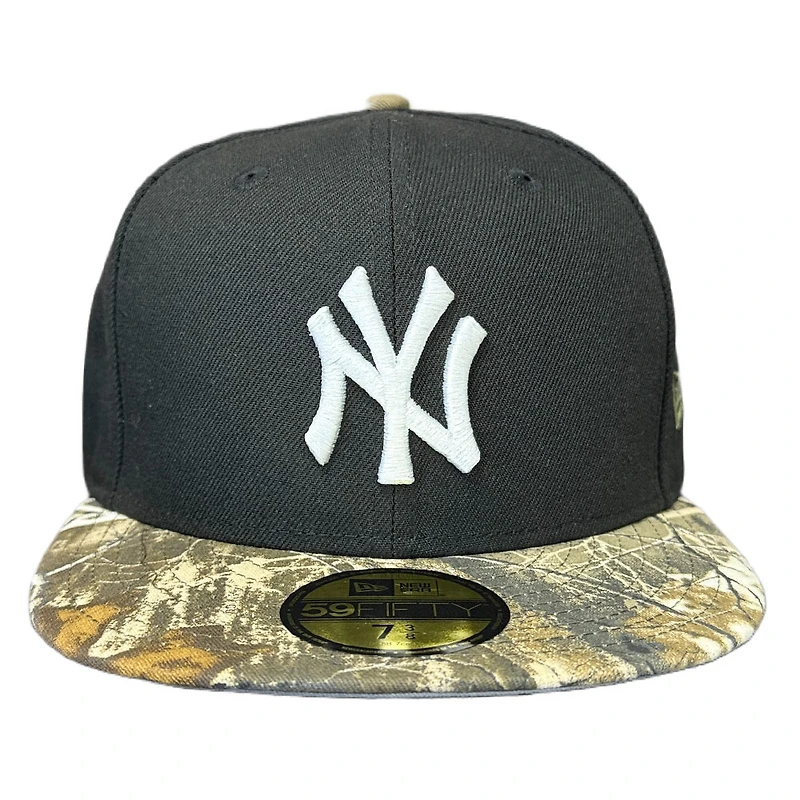 New York Yankees Black and Realtree Camo Gray UV Era 59FIFTY Fitted Hat