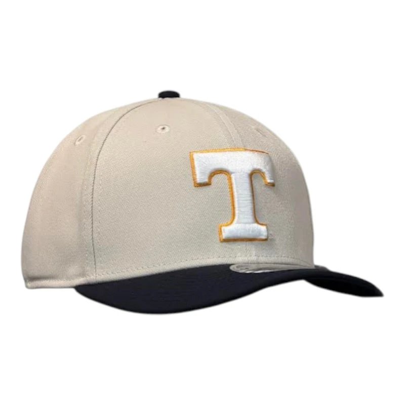 Tennessee Volunteers Stone and Navy Power T NCAA New Era 9SEVENTY Stretch Snapback Hat