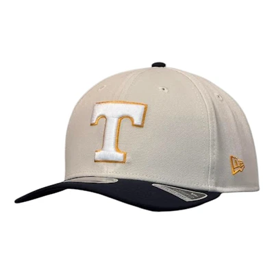 Tennessee Volunteers Stone and Navy Power T NCAA New Era 9SEVENTY Stretch Snapback Hat