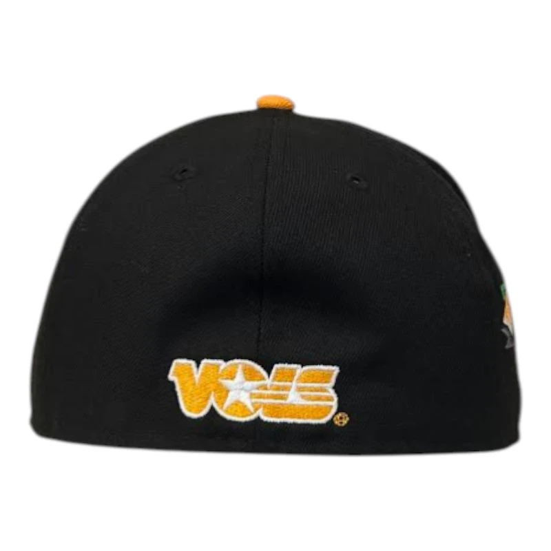 Tennessee Volunteers Black and Orange Two Tone Rifleman Patch NCAA New Era 59FIFTY Fitted Hat