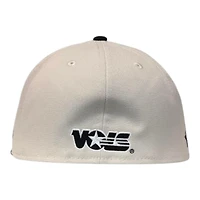 Tennessee Volunteers Stone and Black Double Script NCAA New Era 59FIFTY Fitted Hat
