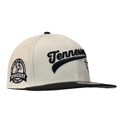 Tennessee Volunteers Stone and Black Double Script NCAA New Era 59FIFTY Fitted Hat