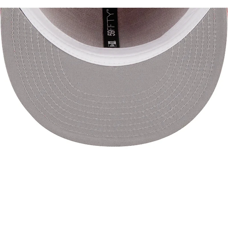 Dallas Cowboys Scarlet Red Super Bowl XXVII Patch Grey UV New Era 59FIFTY Fitted Hat