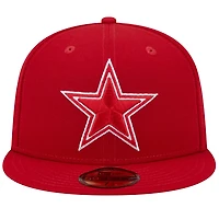 Dallas Cowboys Scarlet Red Super Bowl XXVII Patch Grey UV New Era 59FIFTY Fitted Hat