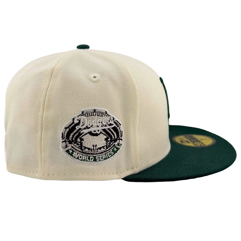 Los Angeles Dodgers Chrome and Green 1963 World Series Patch Grey UV New Era 59FIFTY Fitted Hat