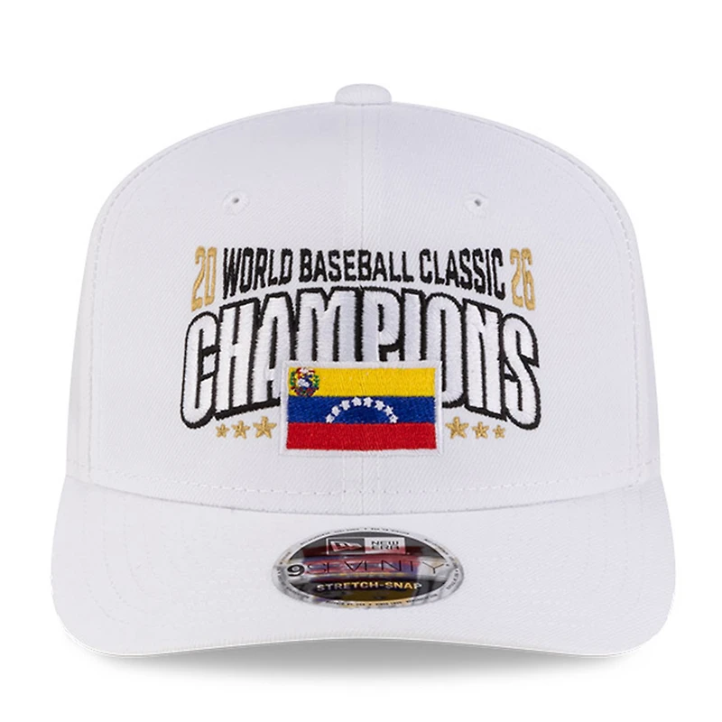 Venezuela Baseball White 2026 World Baseball Classic Champions Locker Room New Era 9SEVENTY Adjustable Hat