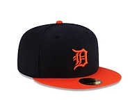 Detroit Tigers Navy and Orange Alternate Authentic Collection New Era 59FIFTY Fitted Hat