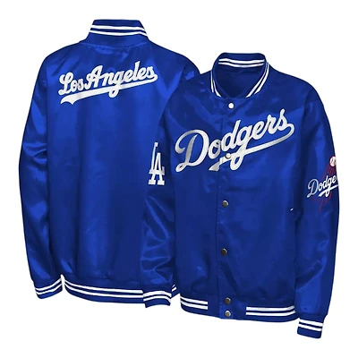 Youth Los Angeles Dodgers Royal TailSweep Satin MLB Team Apparel Jacket