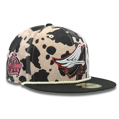 Los Angeles Angels "Cow Pack" 40th Season Patch Icy Blue UV New Era 59FIFTY Fitted Hat
