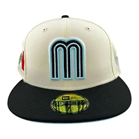Mexico Chrome and Black "World Baseball Classic" Doscientos Blue UV New Era 59FIFTY Fitted Hat